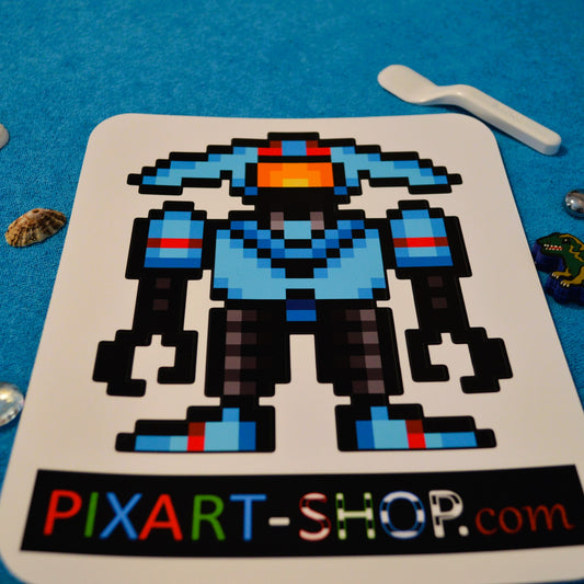 Sticker Pixel Art: "MECHAZAURUS"-XXL