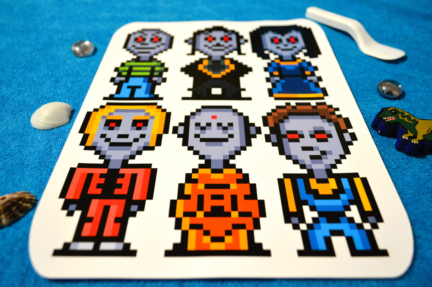 6 Stickers Pixel Art "GHOULIES"