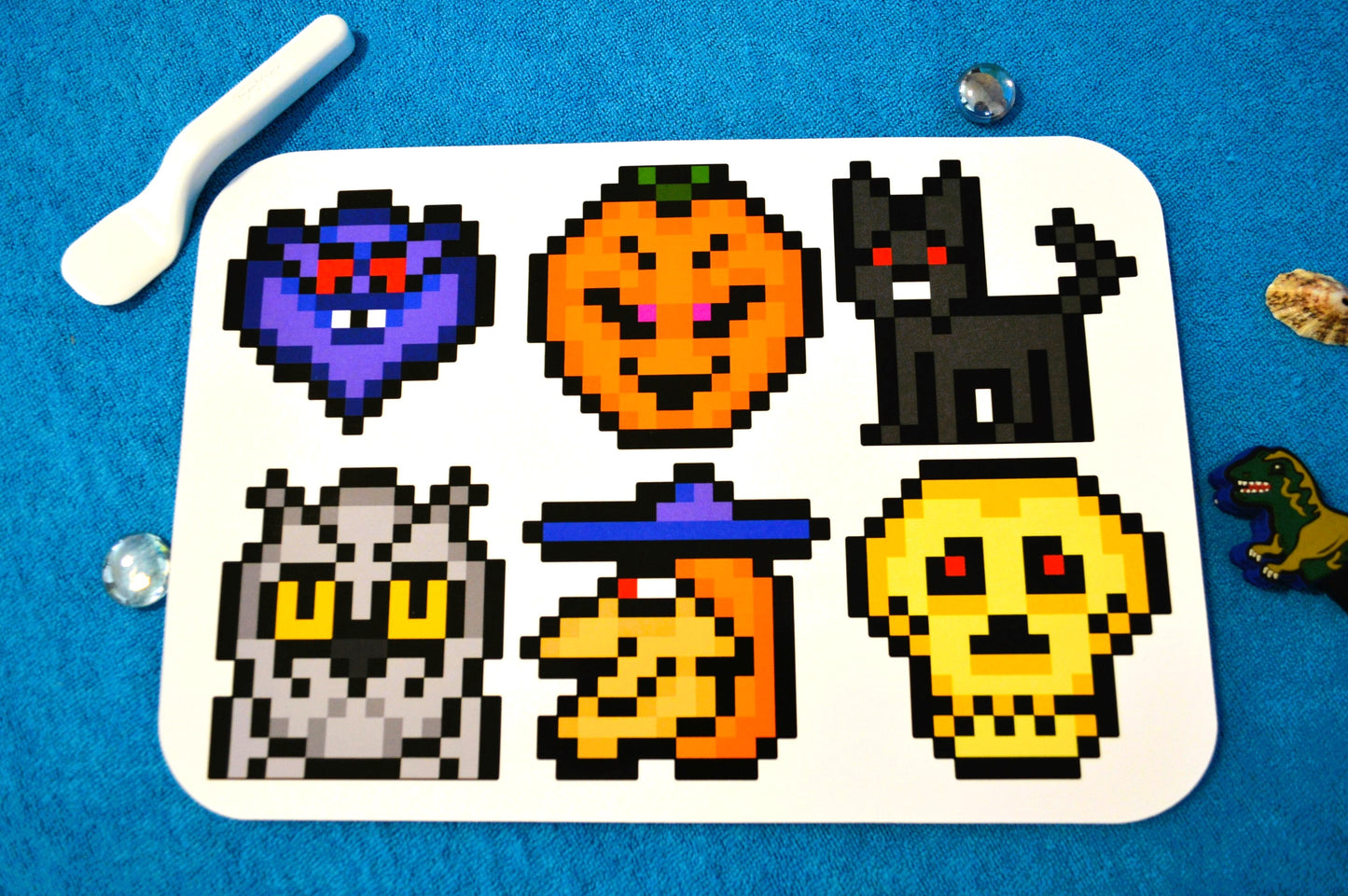 6 Stickers  Pixel Art "HALLOWEEN"