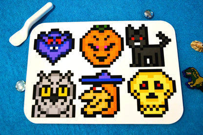 6 Stickers  Pixel Art "HALLOWEEN"