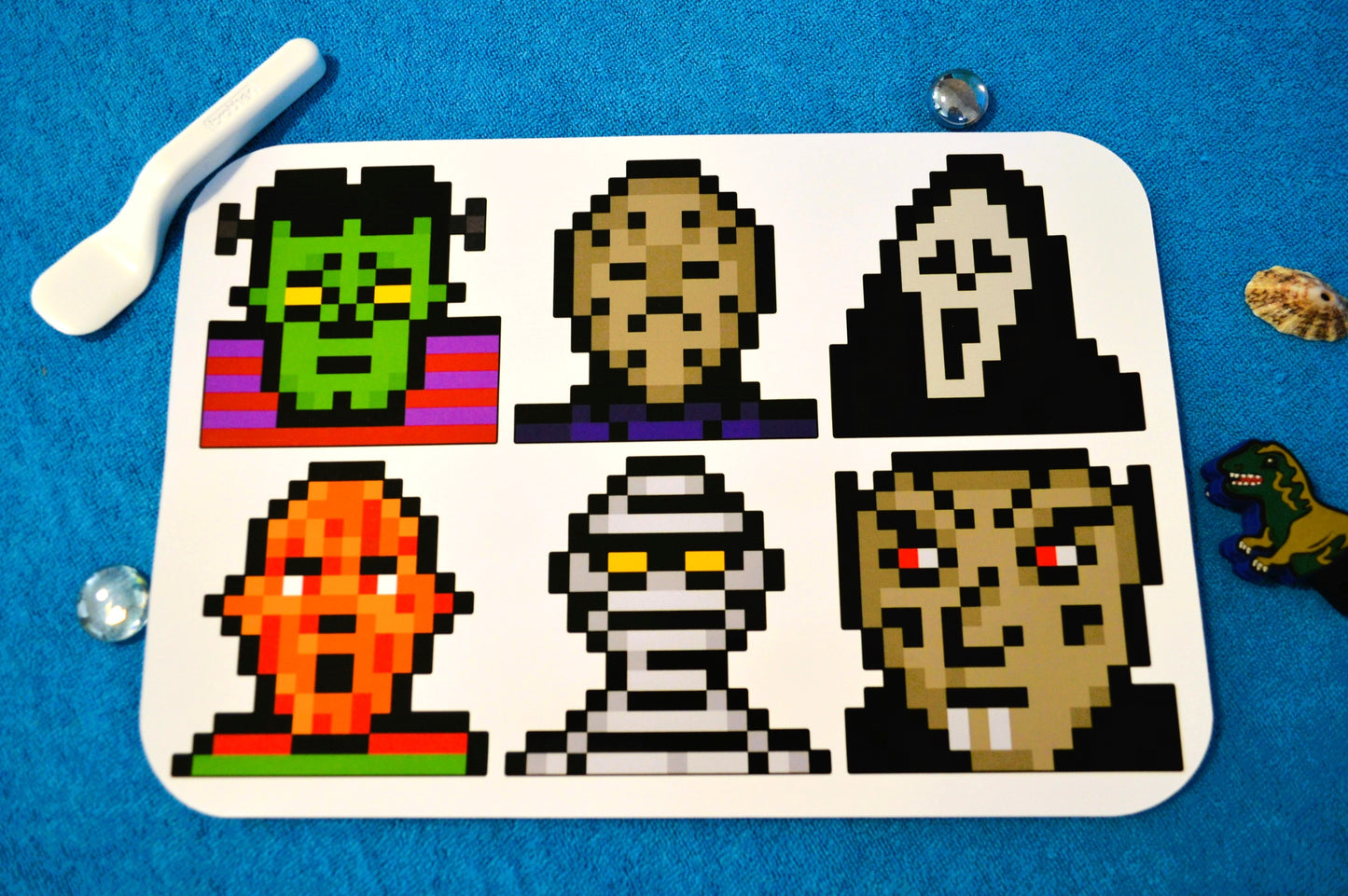 6 Stickers Pixel Art "HORROR-CLASSICS"