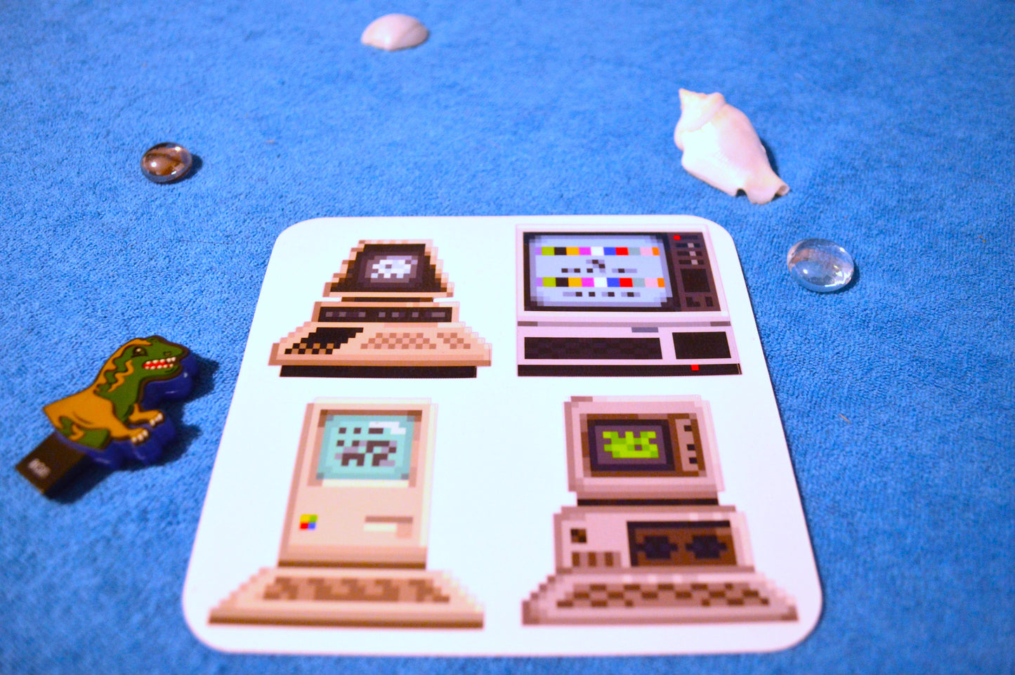 6 Pixel Art stickers "Old_CPU"-Mini (5x5cm)