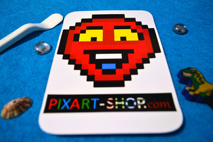 Sticker Pixel Art: "PTI ROUGE"-Grande Taille